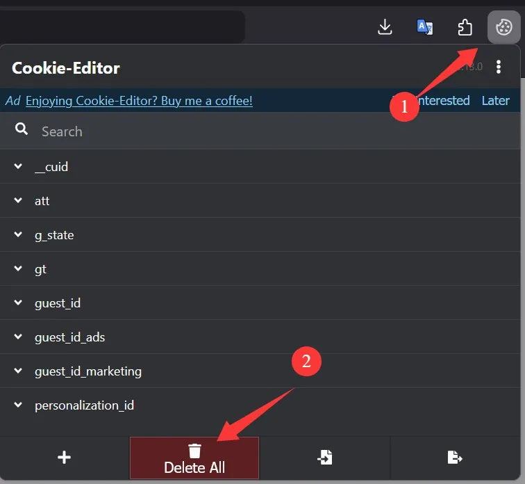 清除当前页面的旧缓存